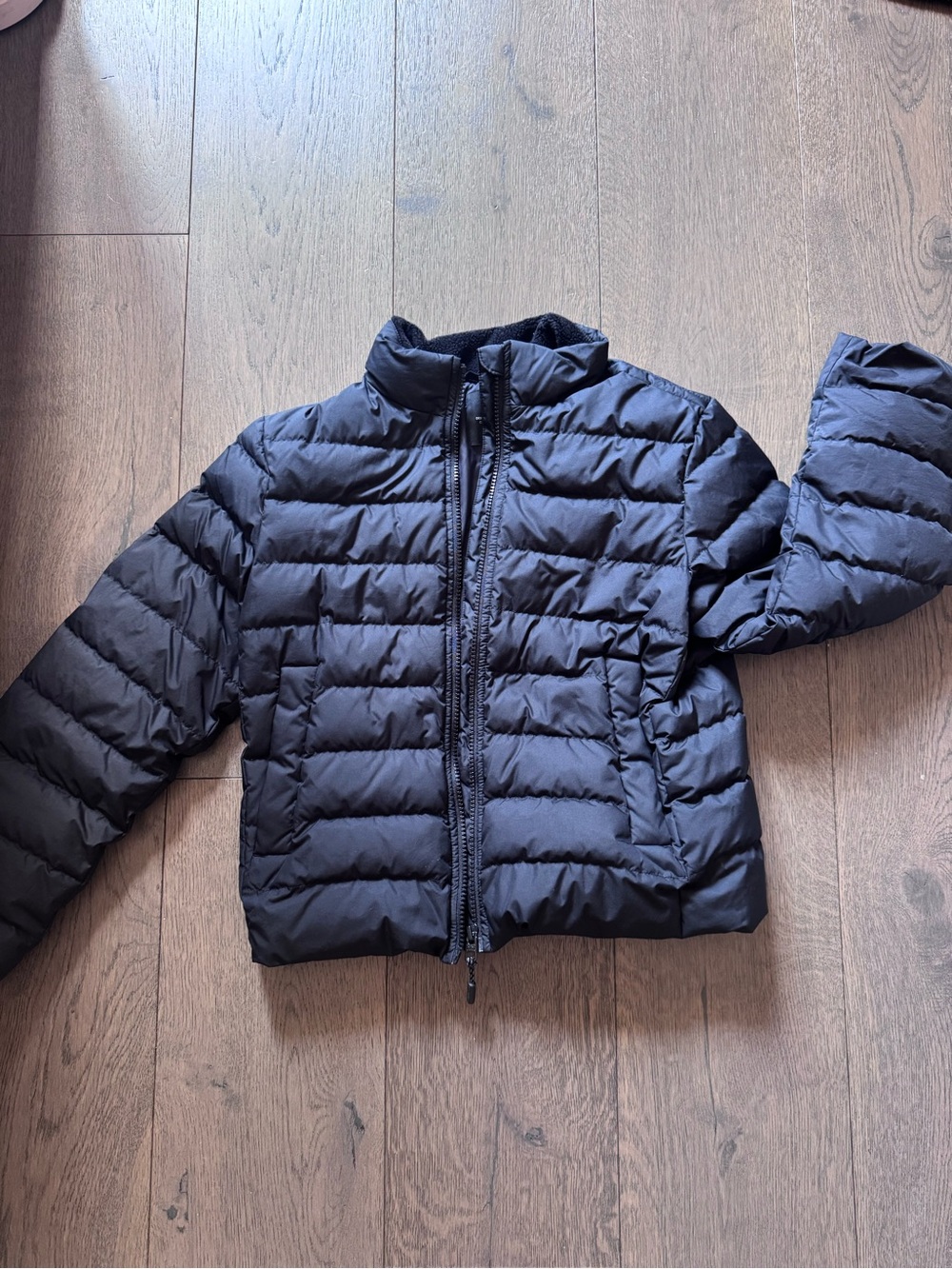 Athleta Kids Navy Quilted Lightweight Puffer Jacket